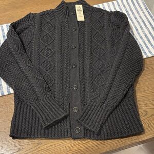 LL Bean Signature Cable Knit Cardigan